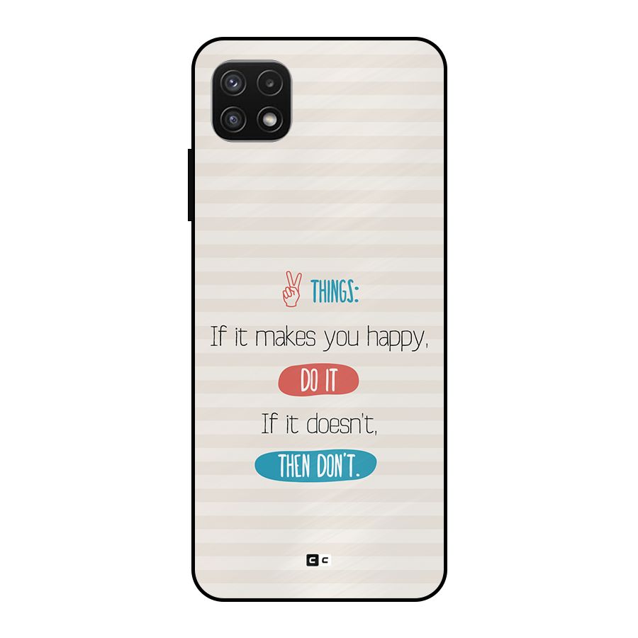 Think Then Metal Back Case for Galaxy A22 5G