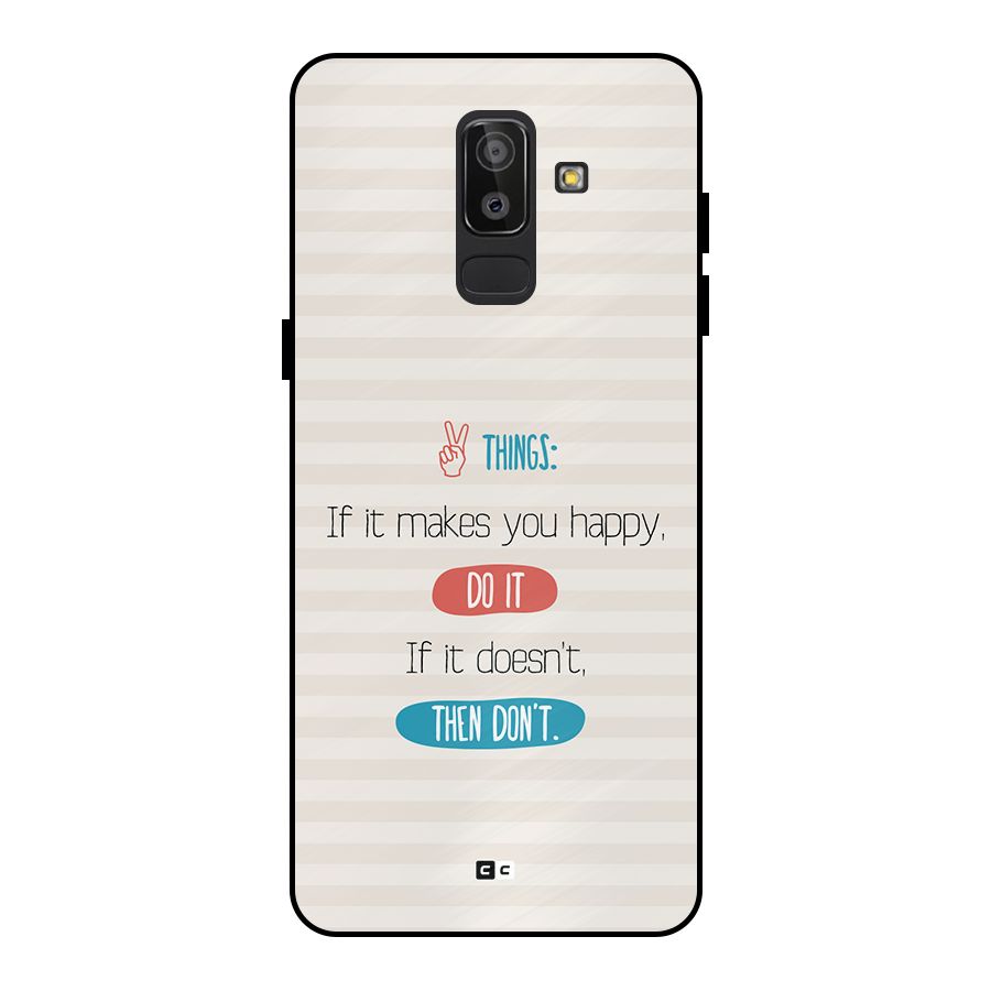 Think Then Metal Back Case for Galaxy J8