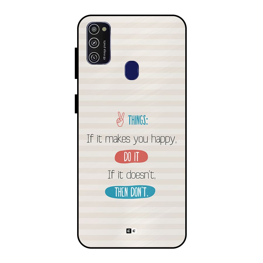 Think Then Metal Back Case for Galaxy M30s
