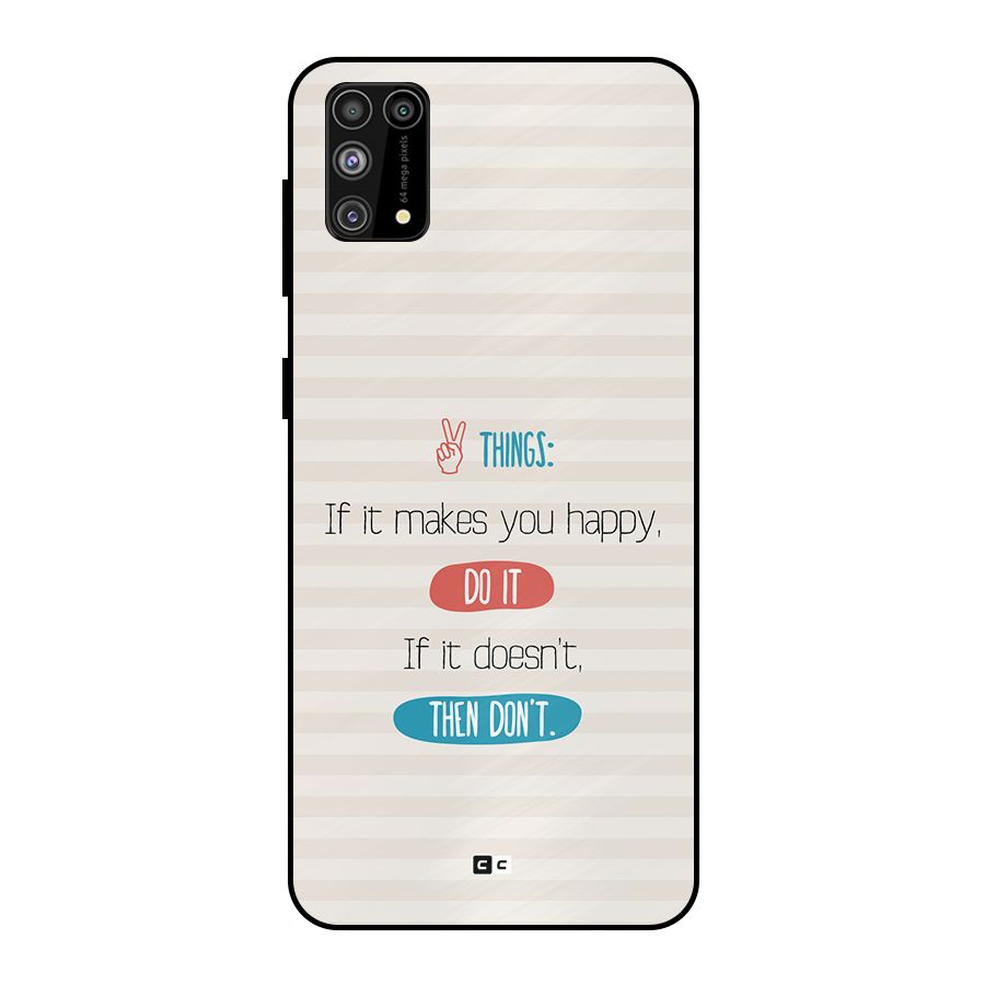 Think Then Metal Back Case for Galaxy M31