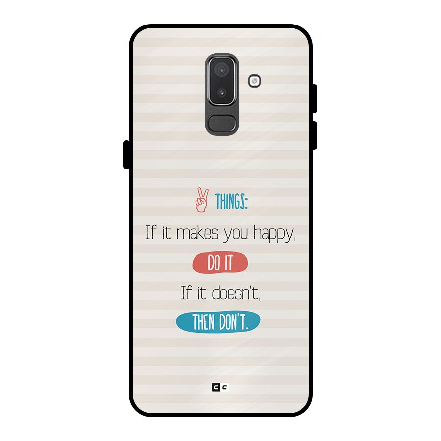 Think Then Metal Back Case for Galaxy On8 (2018)