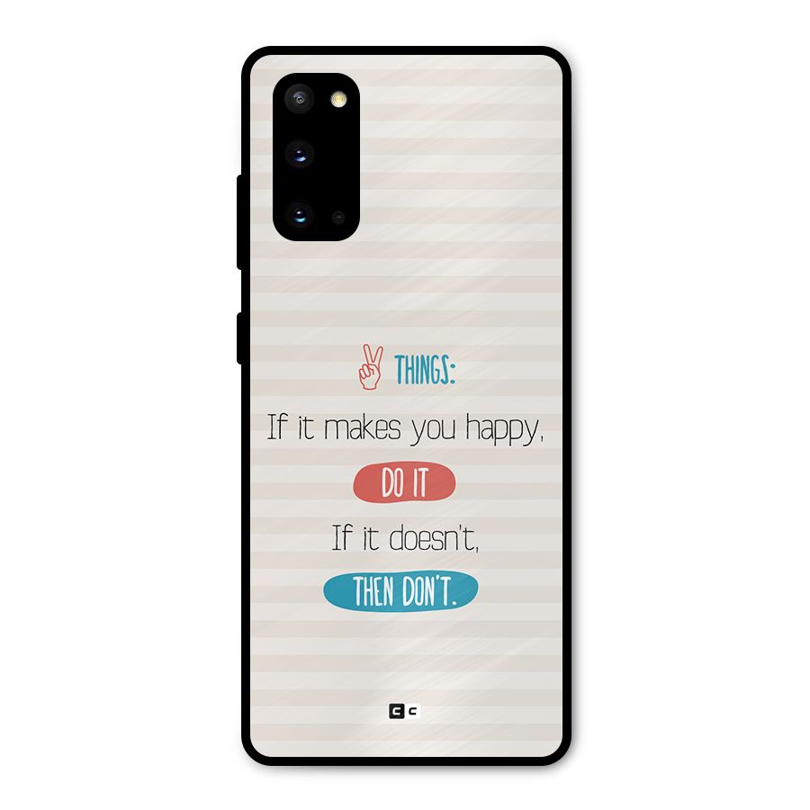 Think Then Metal Back Case for Galaxy S20