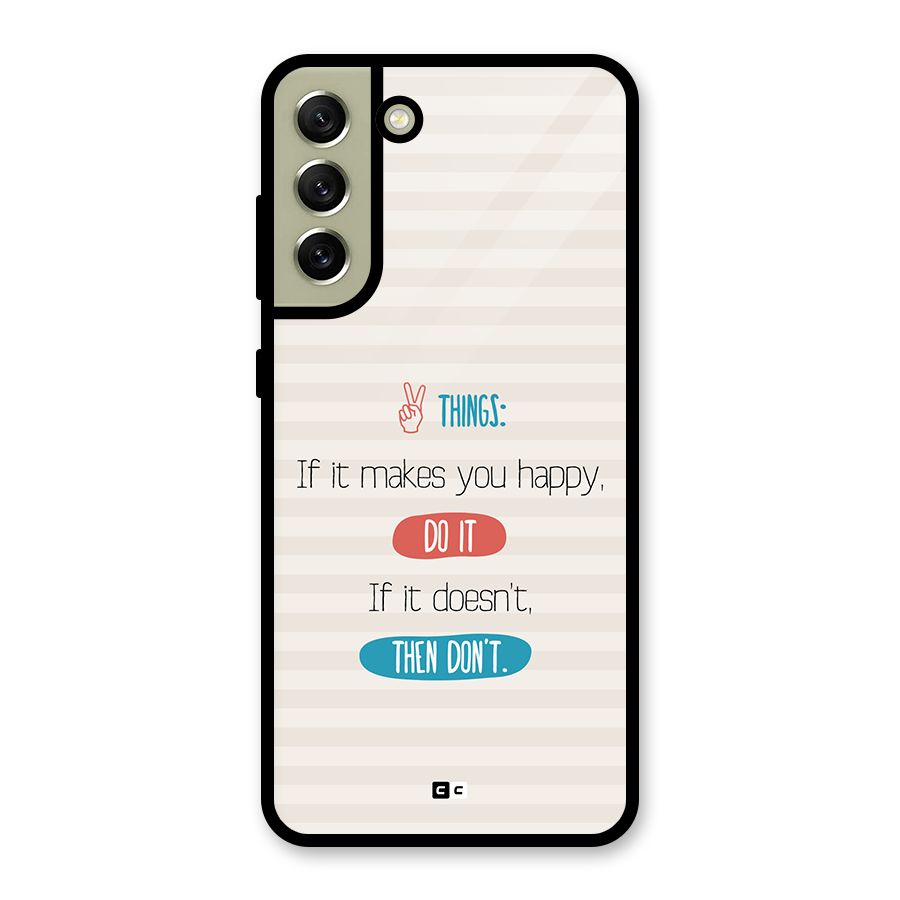 Think Then Metal Back Case for Galaxy S21 FE 5G (2023)