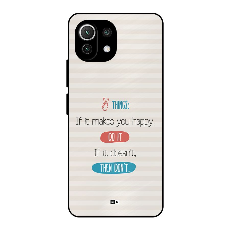 Think Then Metal Back Case for Mi 11 Lite NE 5G