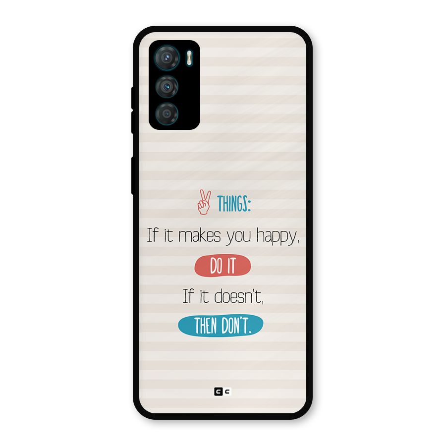 Think Then Metal Back Case for Moto G42