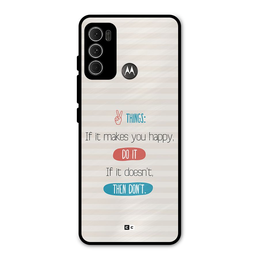 Think Then Metal Back Case for Moto G60