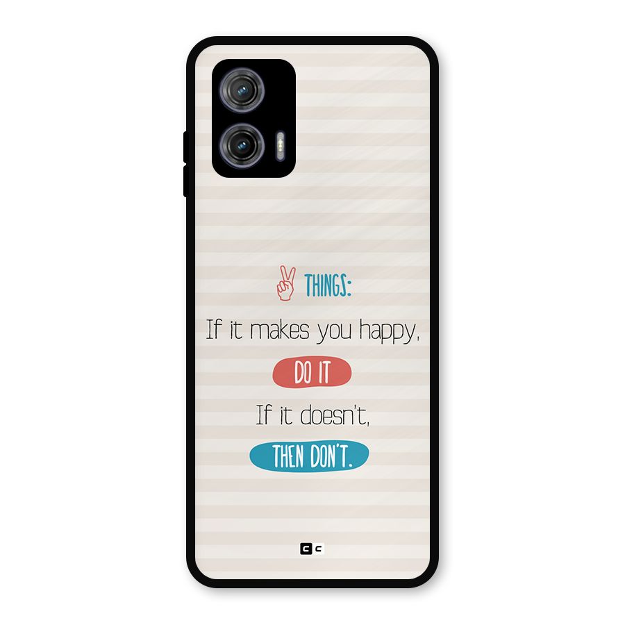 Think Then Metal Back Case for Moto G73