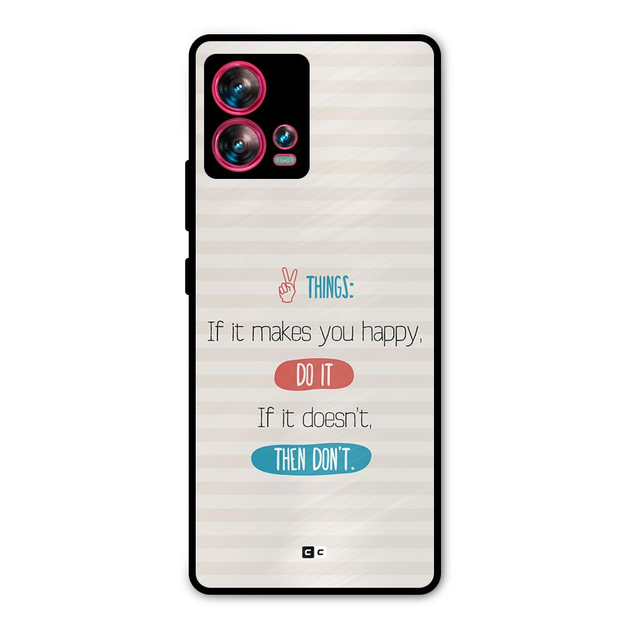 Think Then Metal Back Case for Motorola Edge 30 Fusion