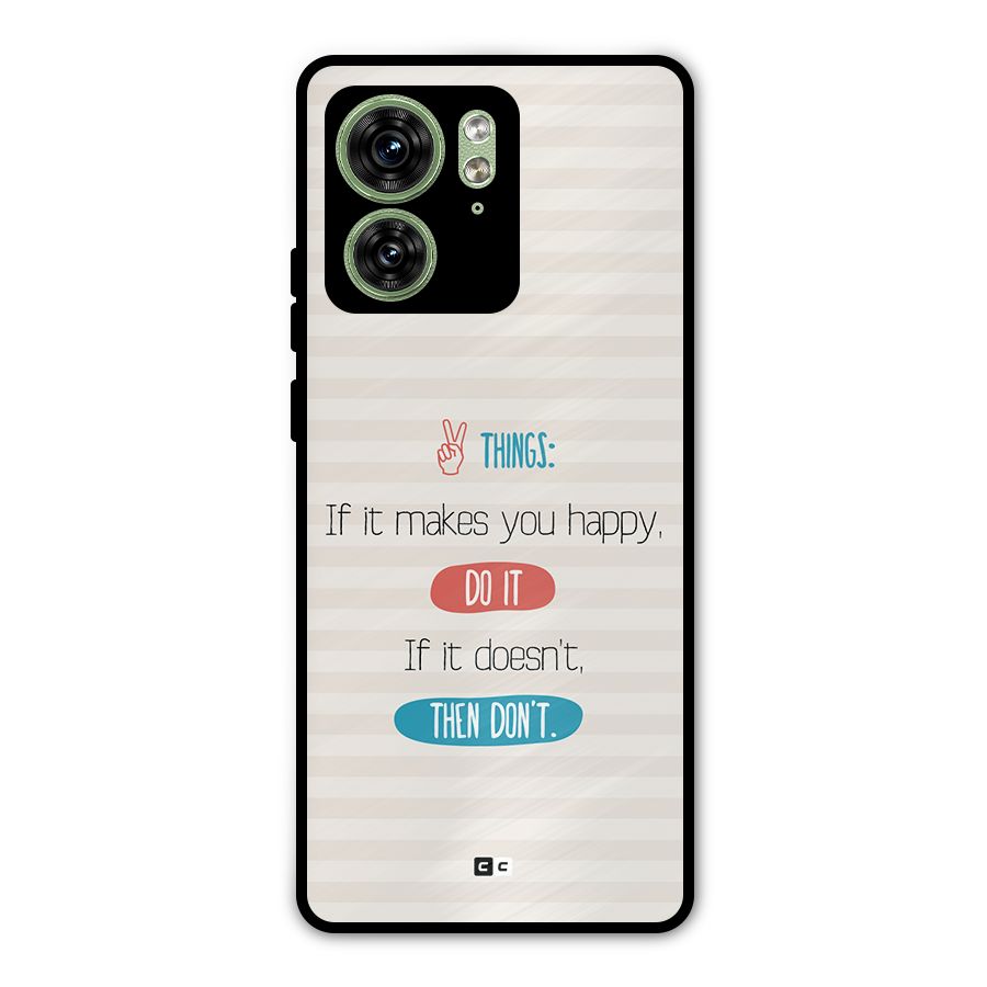 Think Then Metal Back Case for Motorola Edge 40 5G