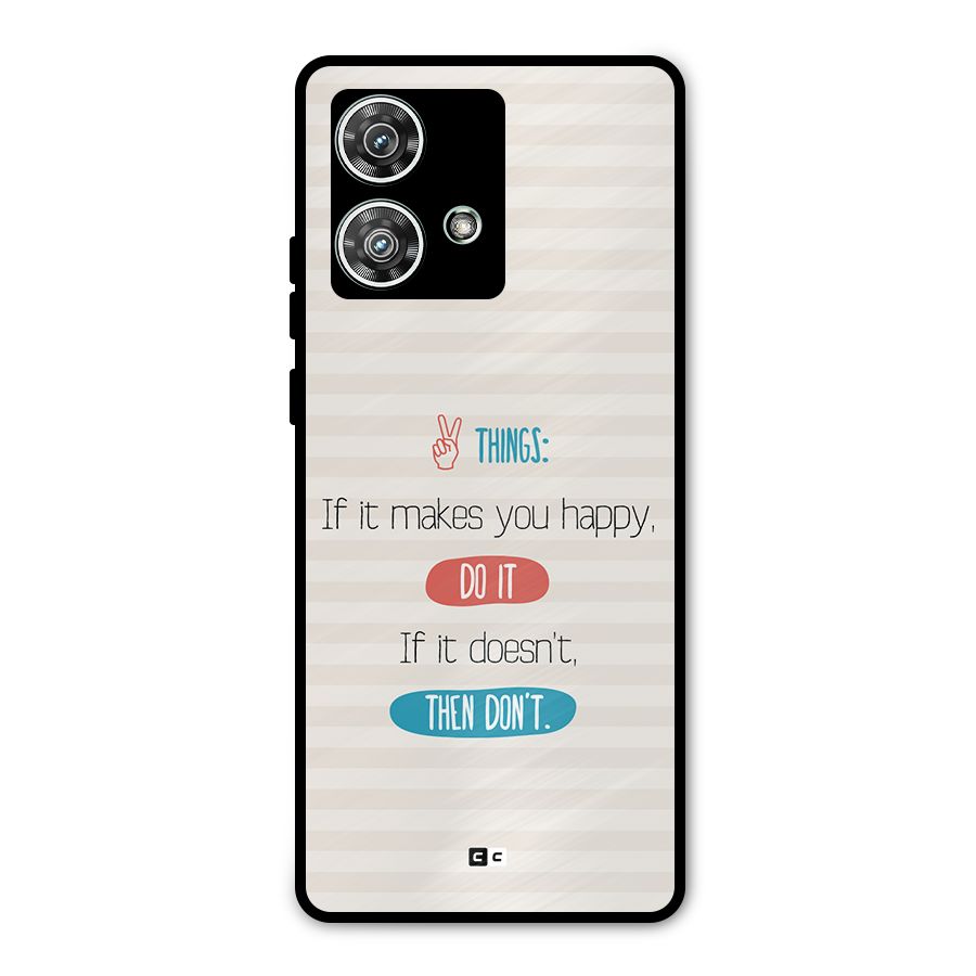 Think Then Metal Back Case for Motorola Edge 40 Neo