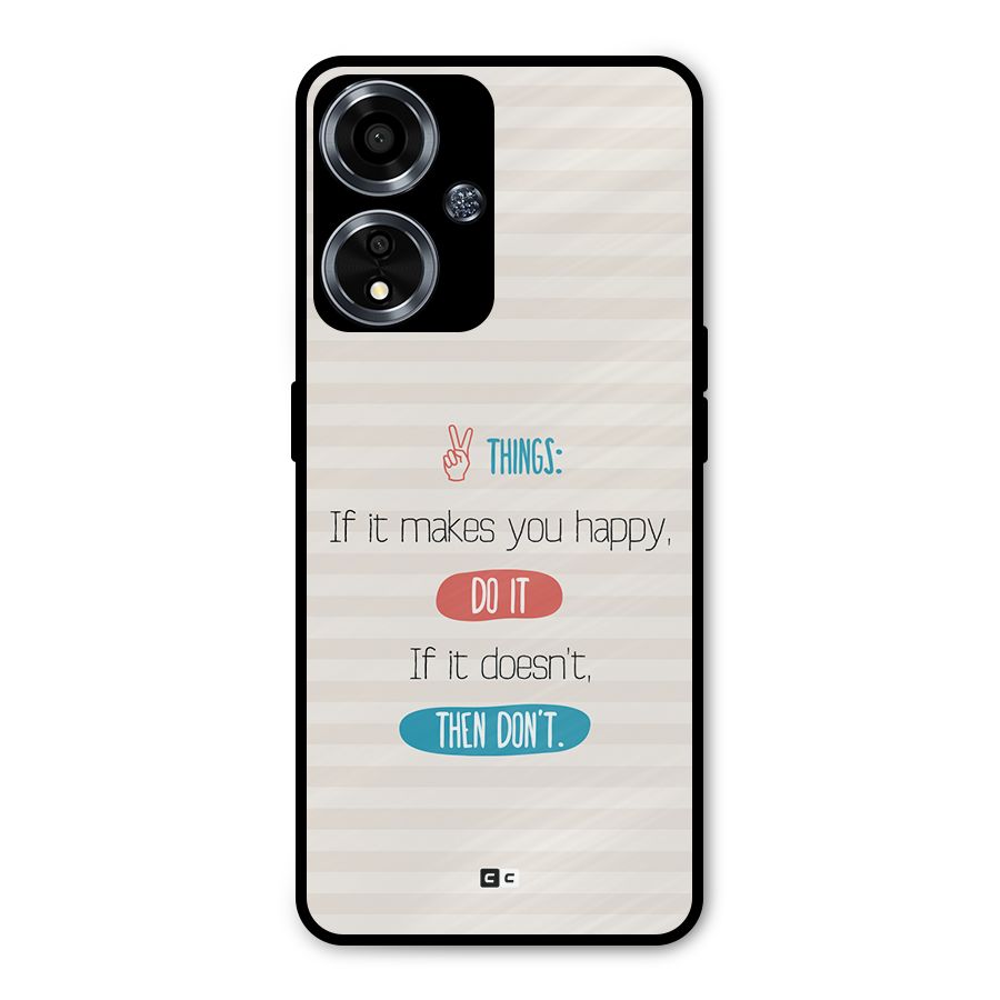 Think Then Metal Back Case for Oppo A59