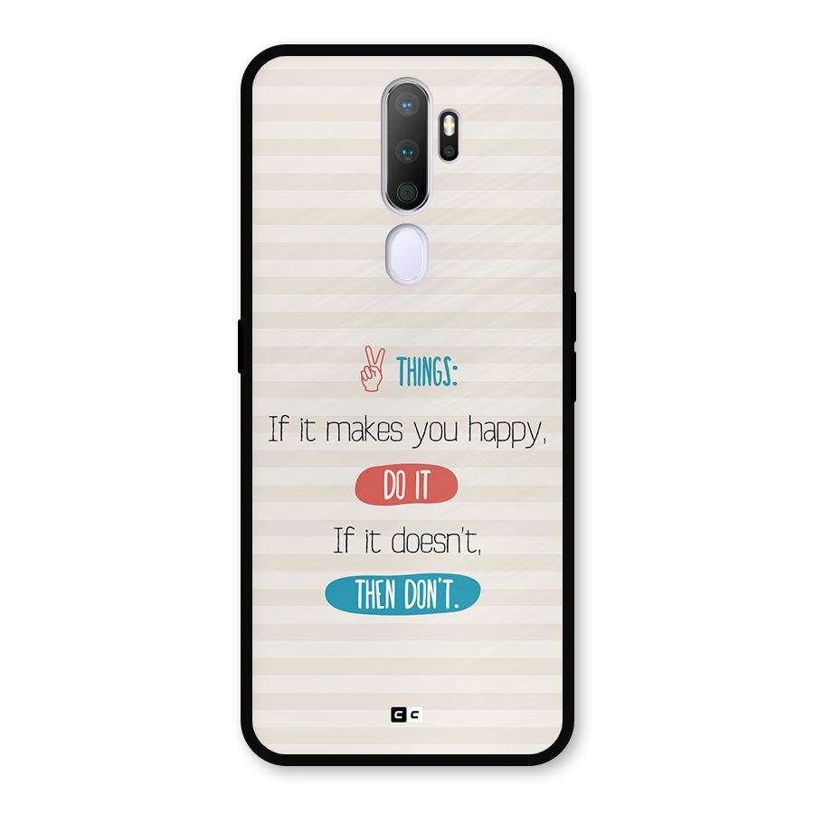 Think Then Metal Back Case for Oppo A5 (2020)