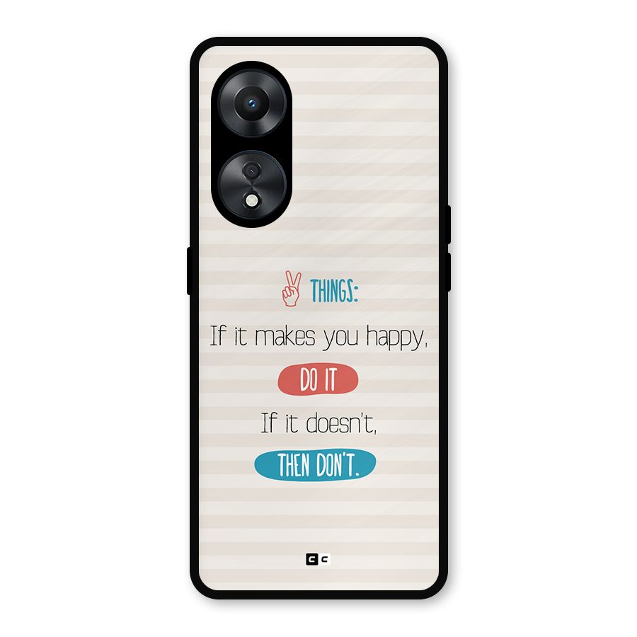 Think Then Metal Back Case for Oppo A78