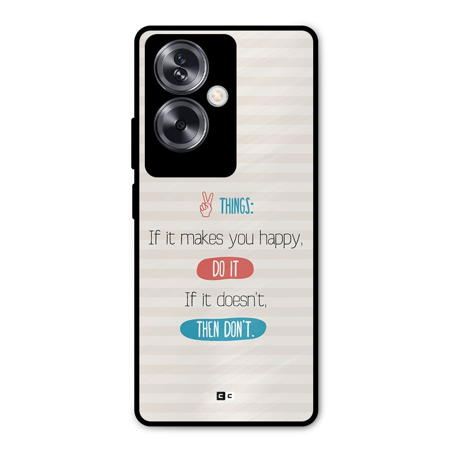 Think Then Metal Back Case for Oppo A79 5G
