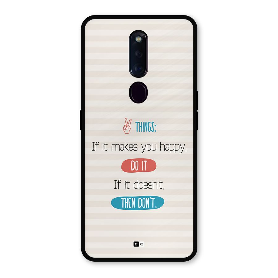 Think Then Metal Back Case for Oppo F11 Pro