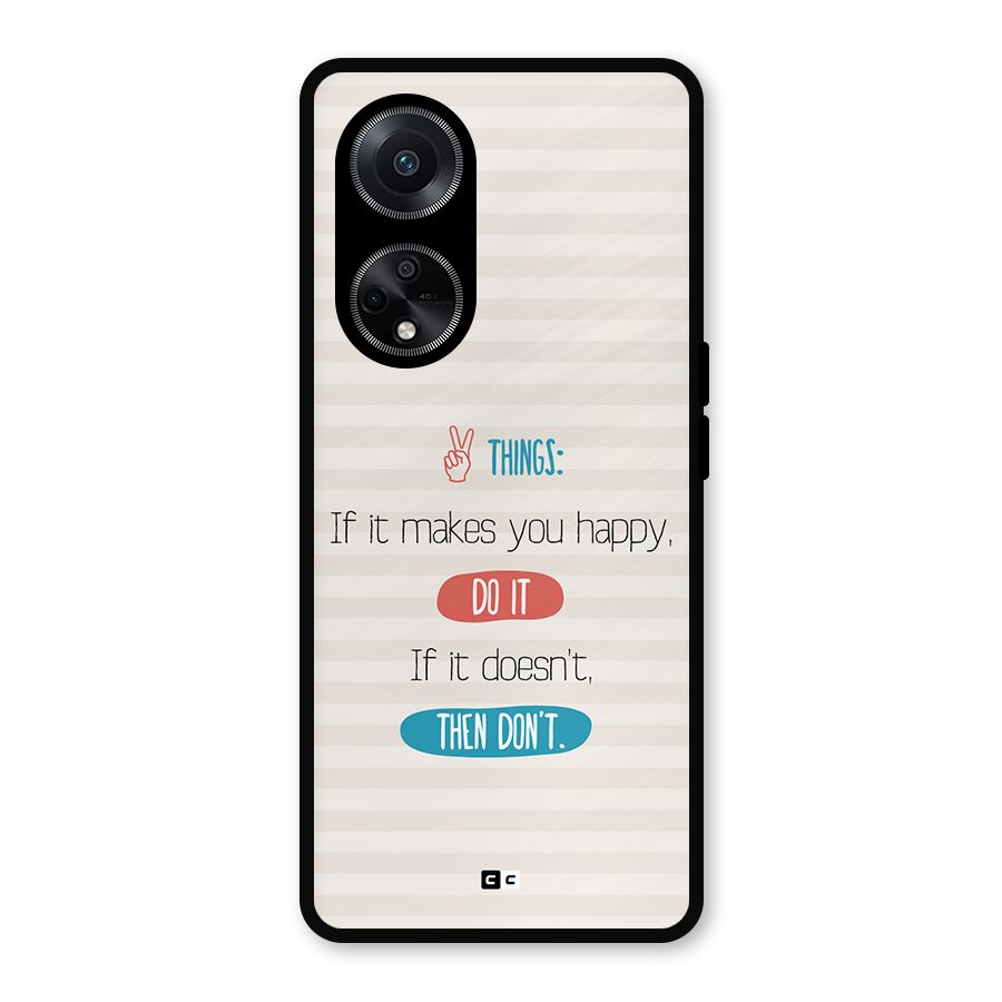 Think Then Metal Back Case for Oppo F23