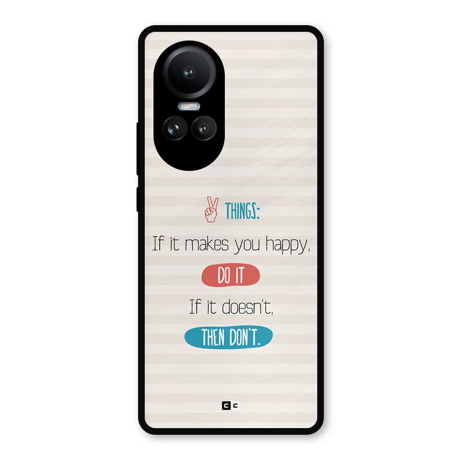 Think Then Metal Back Case for Oppo Reno10