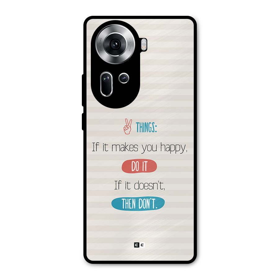 Think Then Metal Back Case for Oppo Reno11 5G