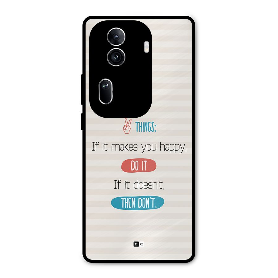 Think Then Metal Back Case for Oppo Reno11 Pro 5G