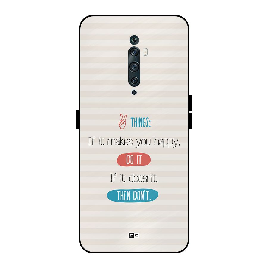 Think Then Metal Back Case for Oppo Reno2 Z