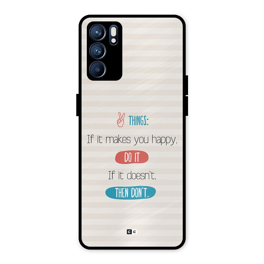 Think Then Metal Back Case for Oppo Reno6 5G