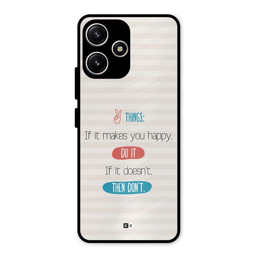 Think Then Metal Back Case for Poco M6 Pro