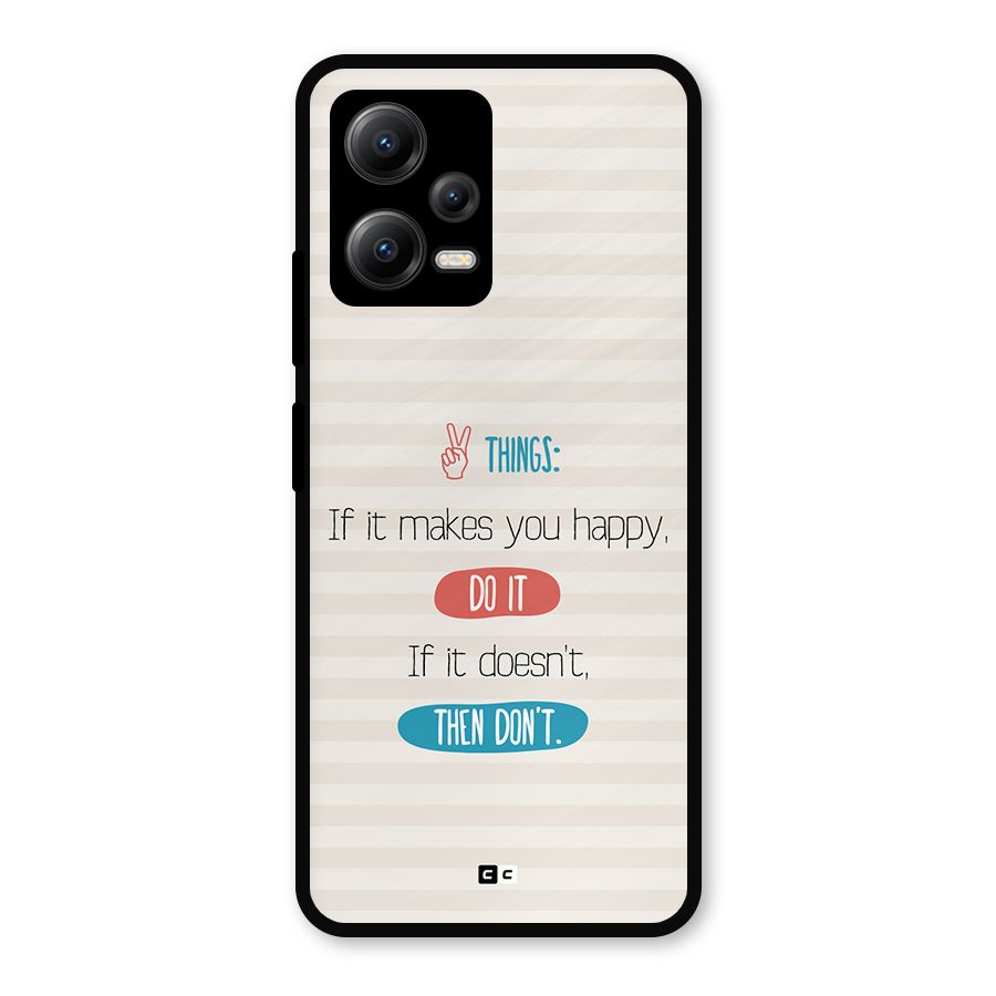 Think Then Metal Back Case for Poco X5