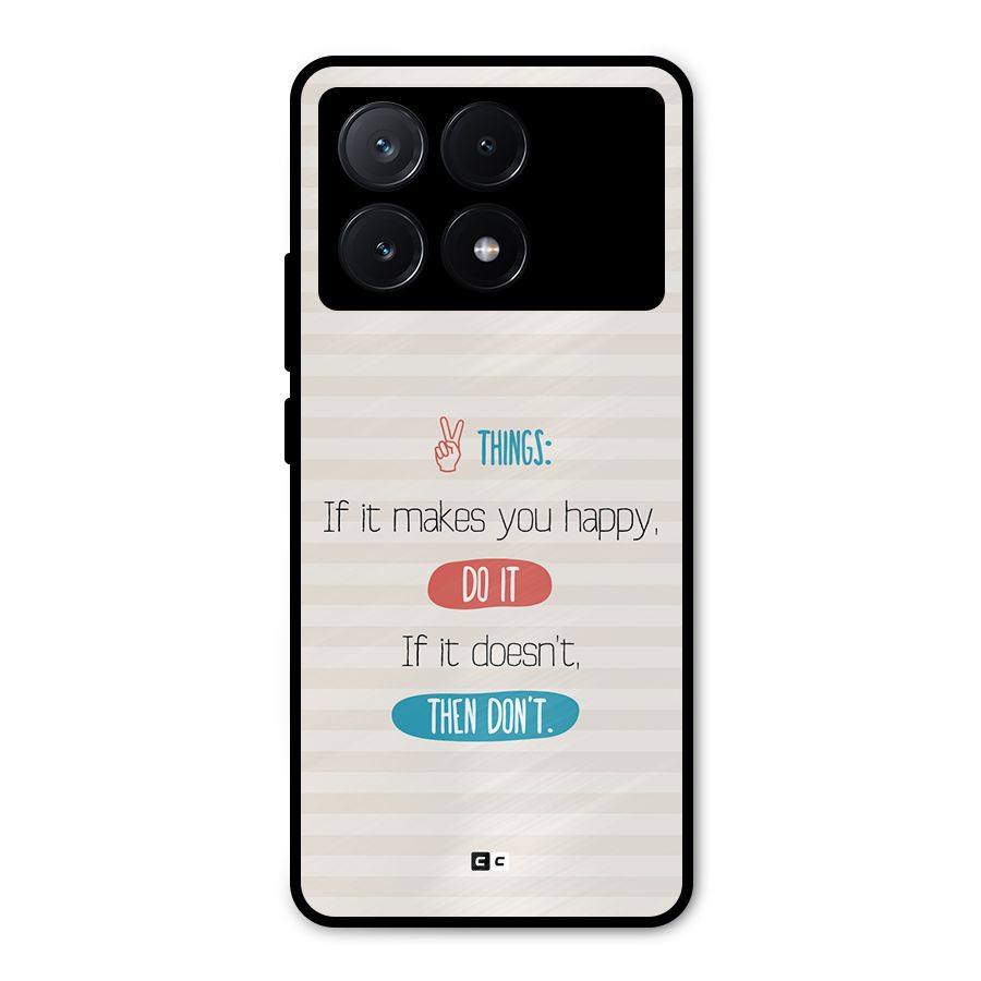 Think Then Metal Back Case for Poco X6 Pro