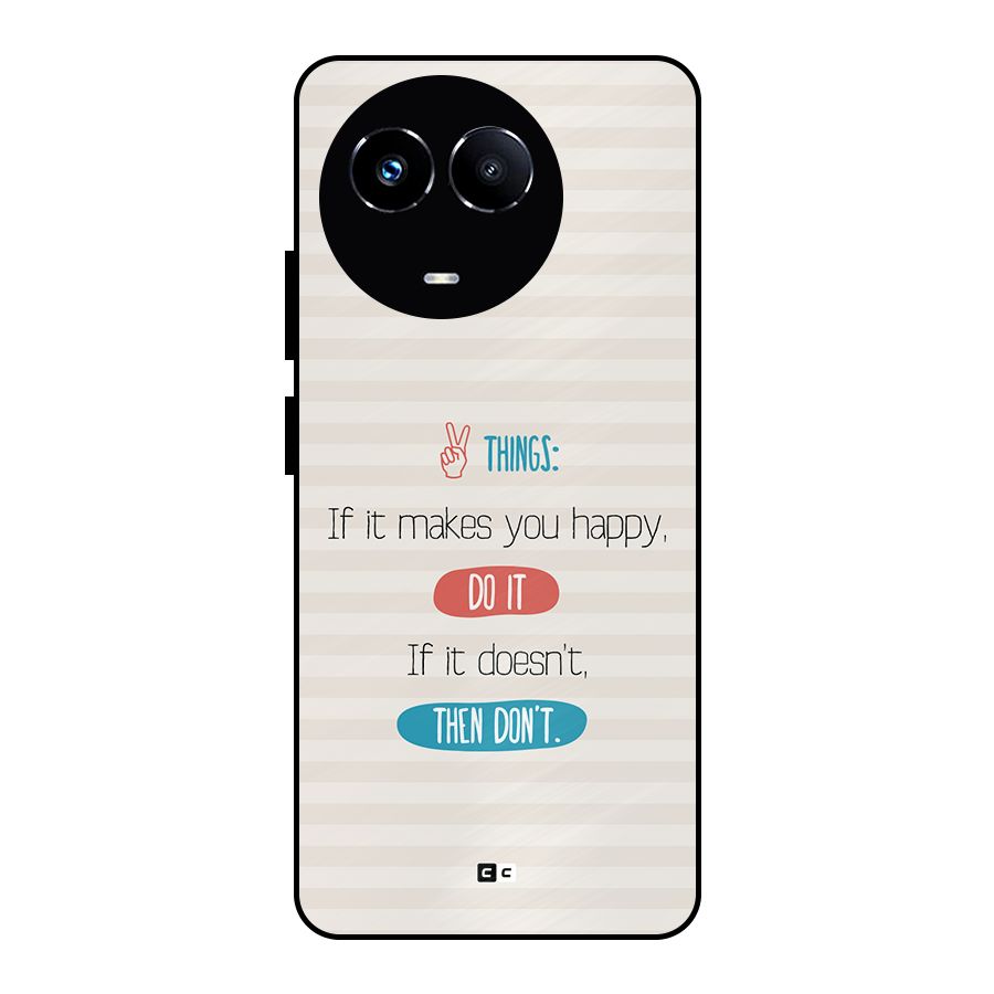 Think Then Metal Back Case for Realme 11X