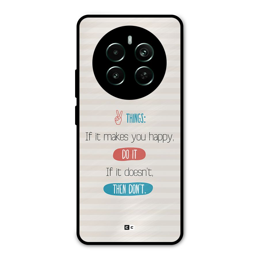 Think Then Metal Back Case for Realme 12 Plus