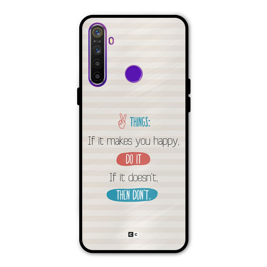 Think Then Metal Back Case for Realme 5i