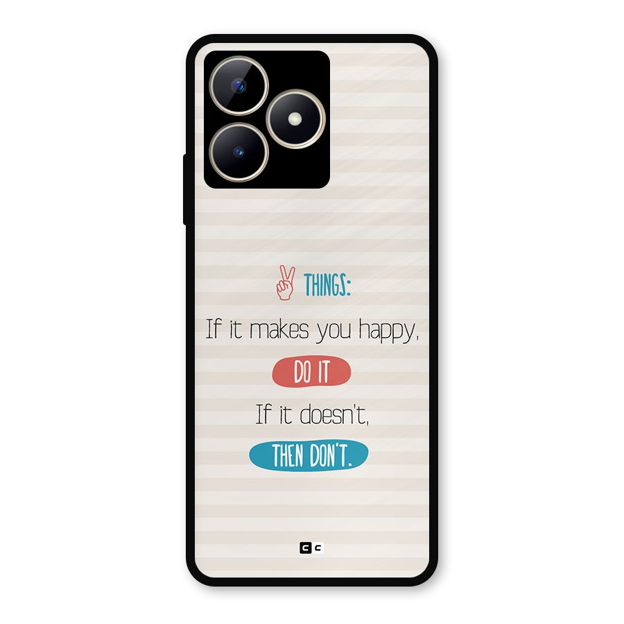 Think Then Metal Back Case for Realme C53