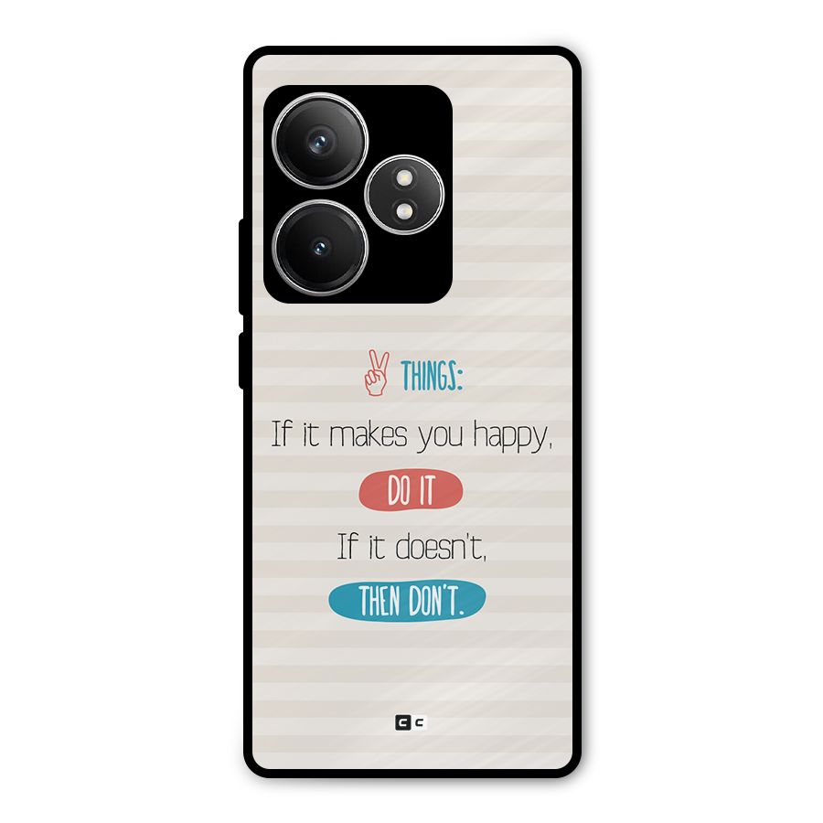 Think Then Metal Back Case for Realme GT 6T