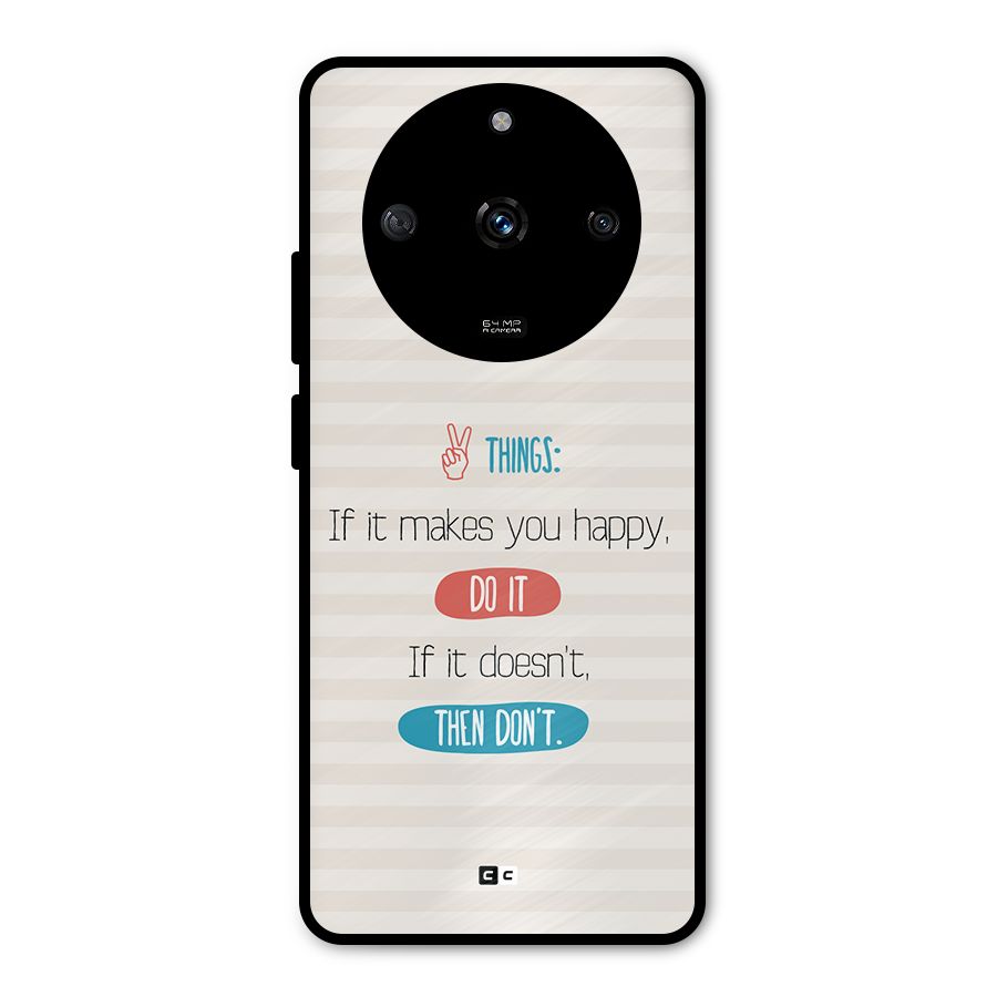Think Then Metal Back Case for Realme Narzo 60 5G