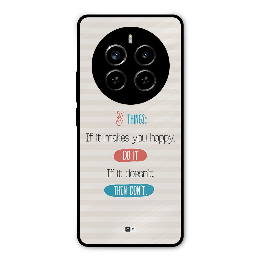 Think Then Metal Back Case for Realme P1 Pro