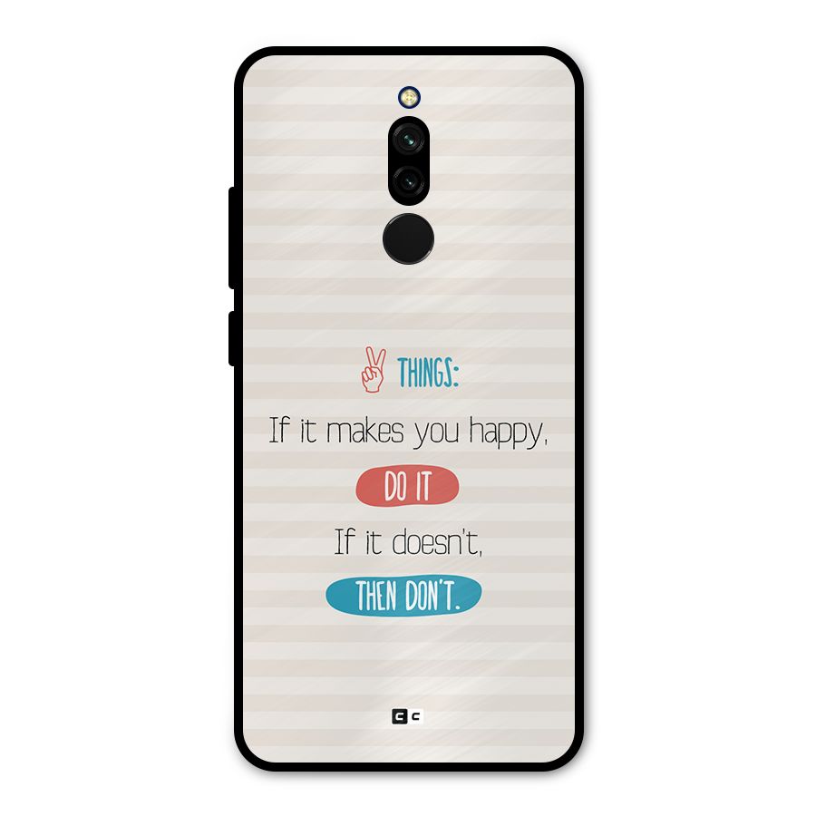 Think Then Metal Back Case for Redmi 8
