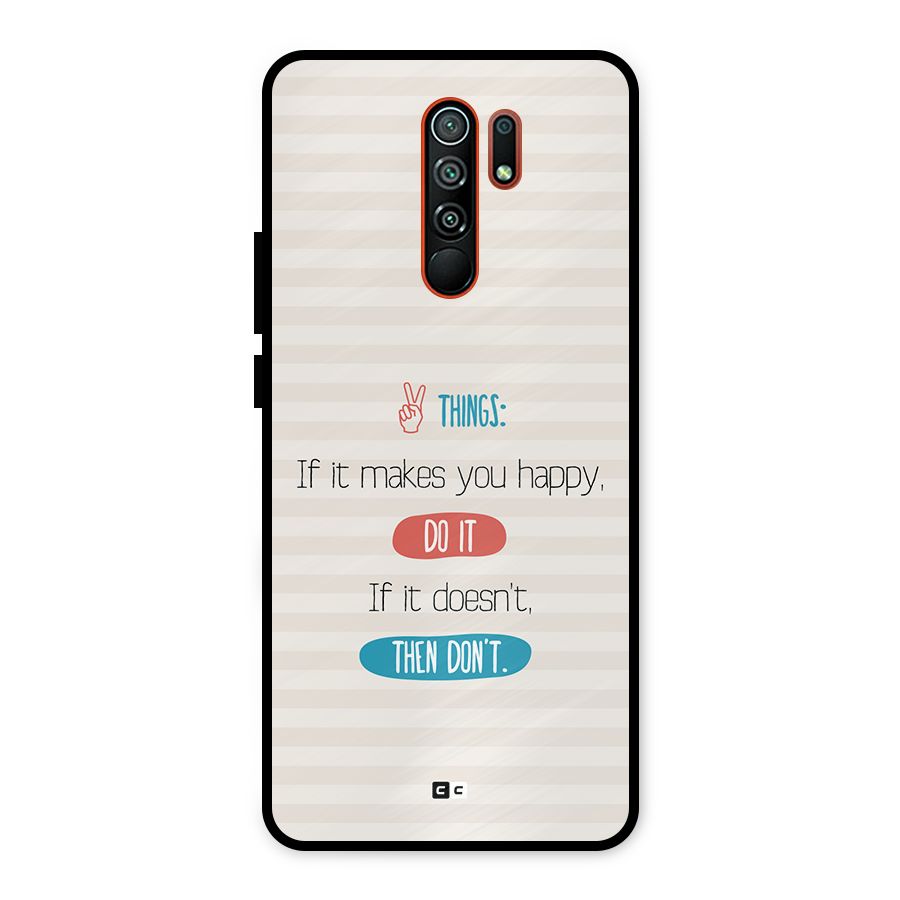 Think Then Metal Back Case for Redmi 9 Prime
