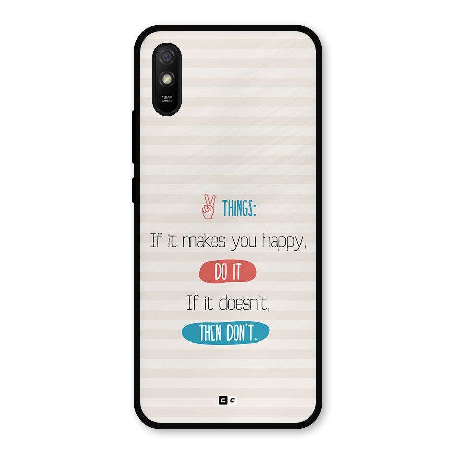 Think Then Metal Back Case for Redmi 9a