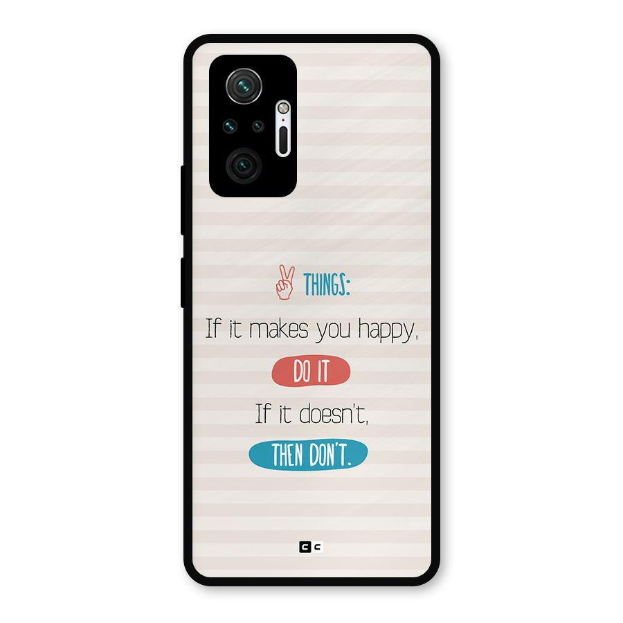 Think Then Metal Back Case for Redmi Note 10 Pro