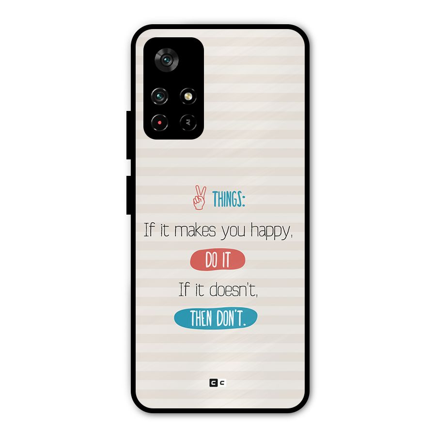 Think Then Metal Back Case for Redmi Note 11T 5G