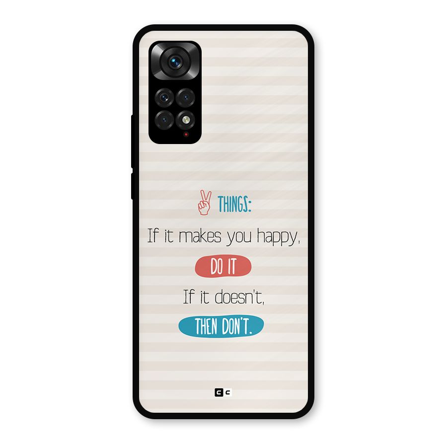 Think Then Metal Back Case for Redmi Note 11s