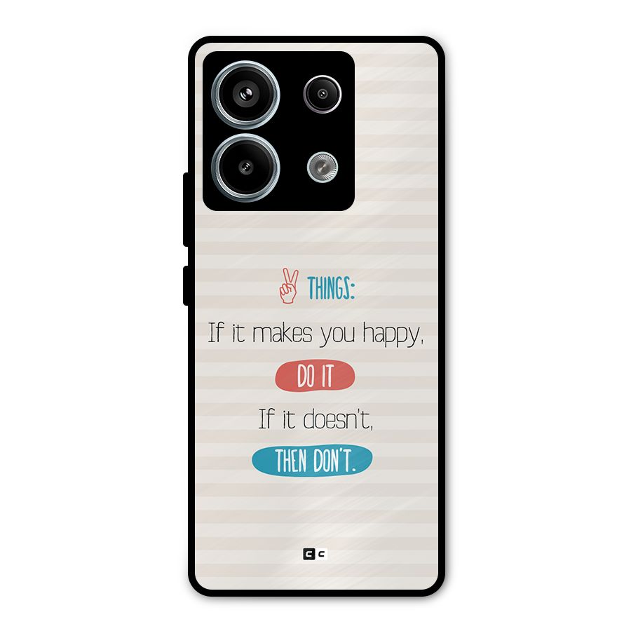 Think Then Metal Back Case for Redmi Note 13 Pro 5G