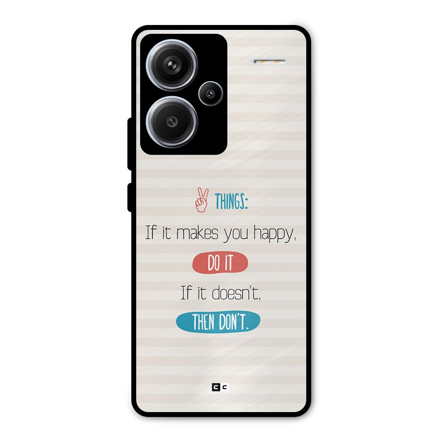 Think Then Metal Back Case for Redmi Note 13 Pro Plus