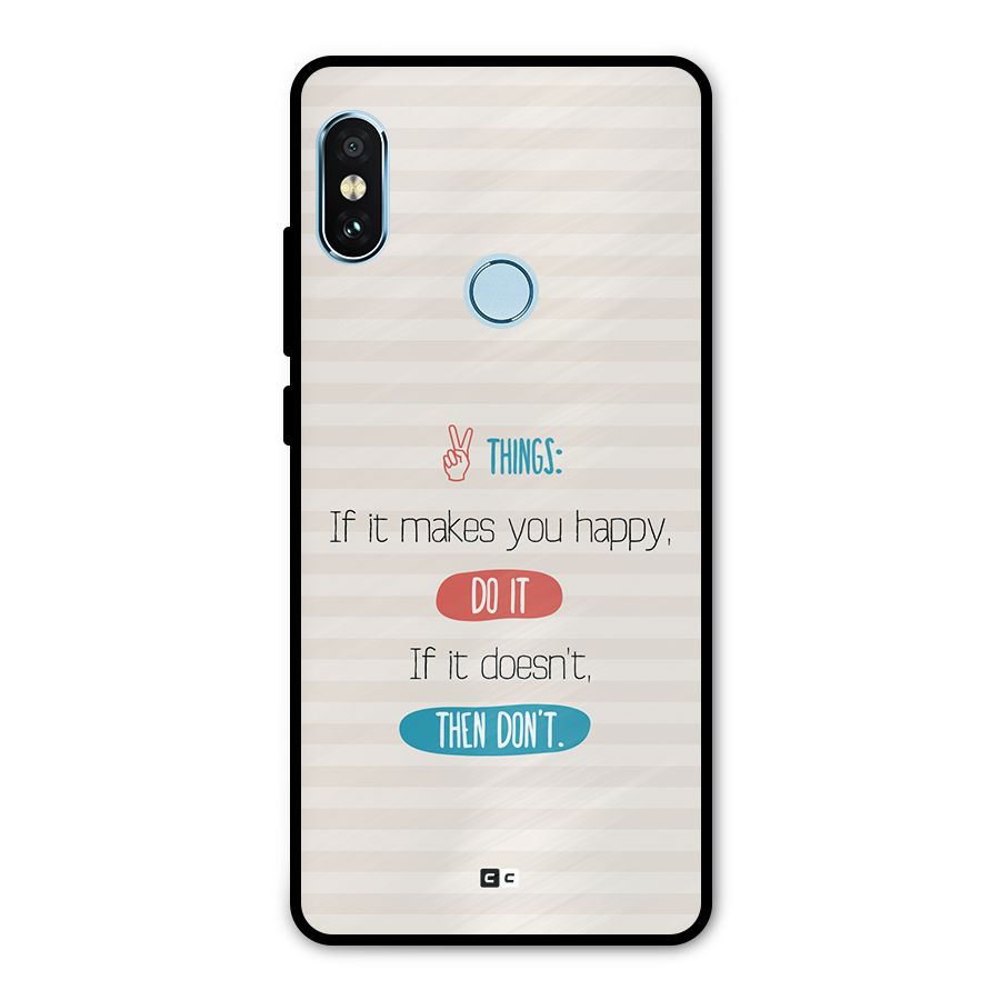 Think Then Metal Back Case for Redmi Note 5 Pro
