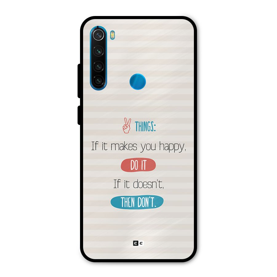 Think Then Metal Back Case for Redmi Note 8