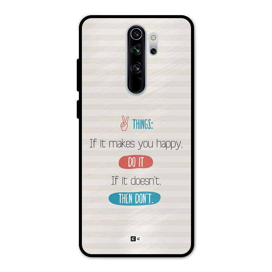 Think Then Metal Back Case for Redmi Note 8 Pro