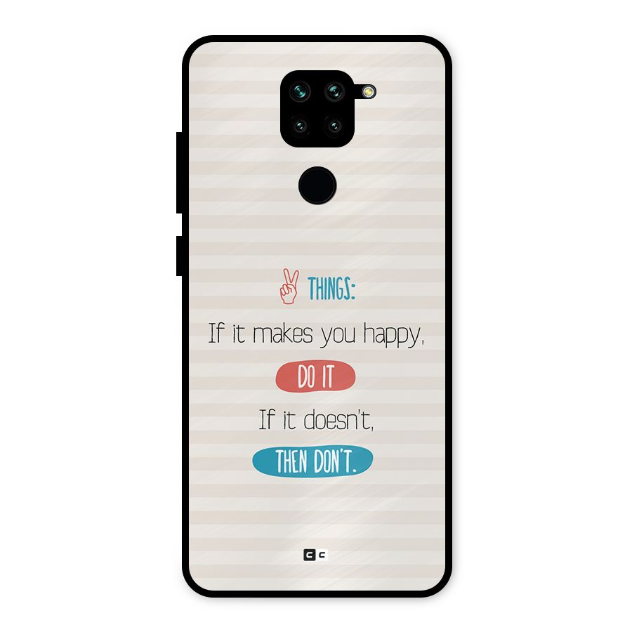 Think Then Metal Back Case for Redmi Note 9