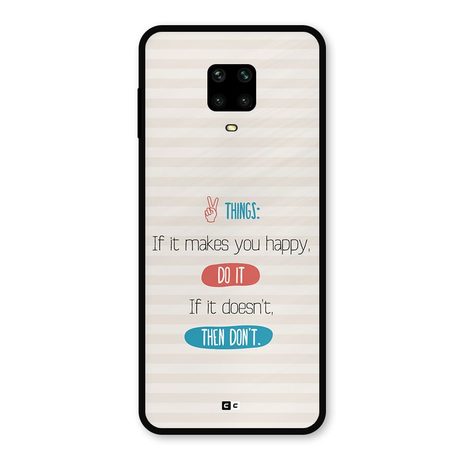 Think Then Metal Back Case for Redmi Note 9 Pro Max