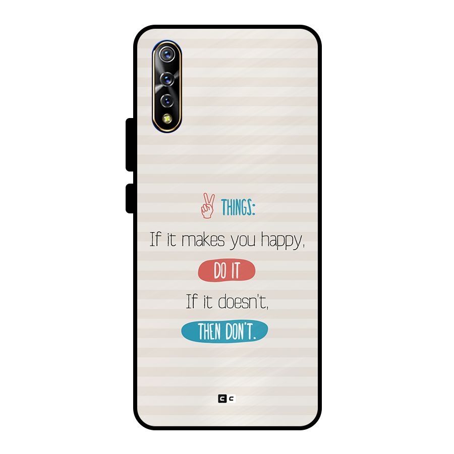 Think Then Metal Back Case for Vivo S1