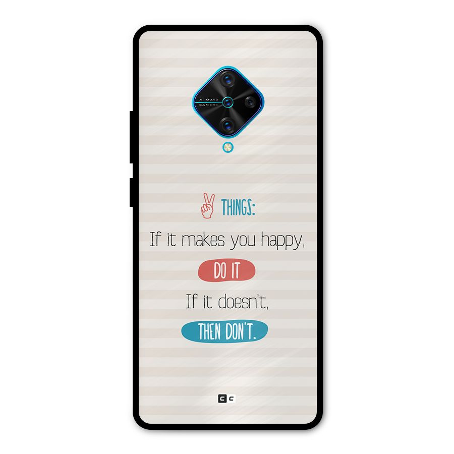 Think Then Metal Back Case for Vivo S1 Pro
